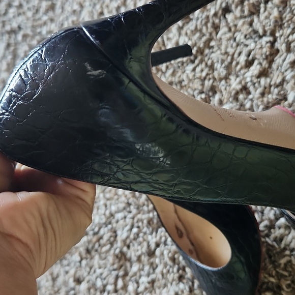 PRADA Embossed Croc leather heels 38.5 - Picture 6 of 10